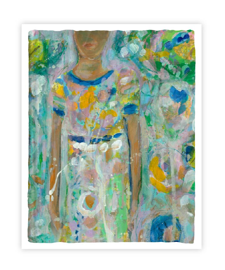 Greta in the Garden, (unframed)